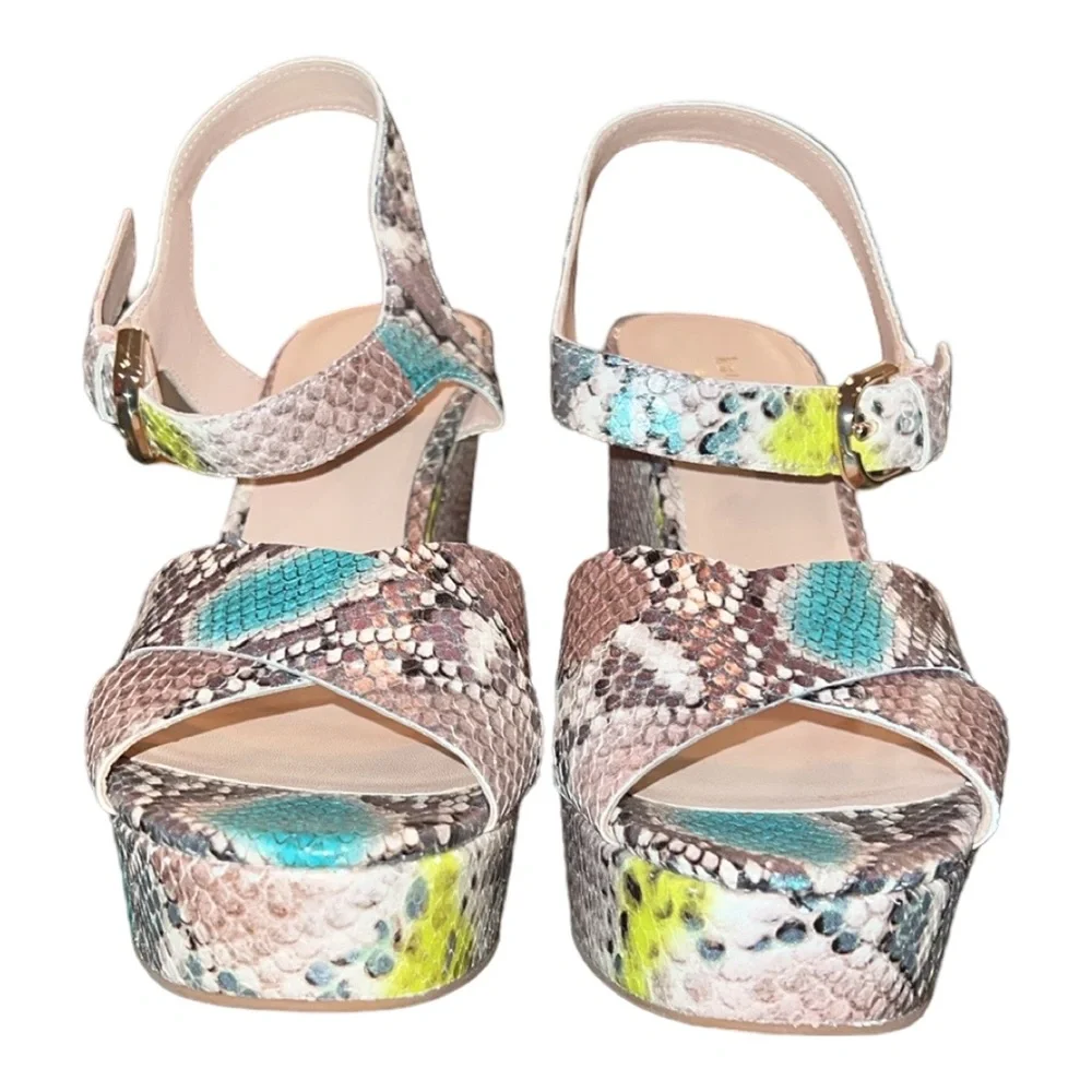 Kate Spade Lemon Sorbet Grace Platform Sandals Size 8 New